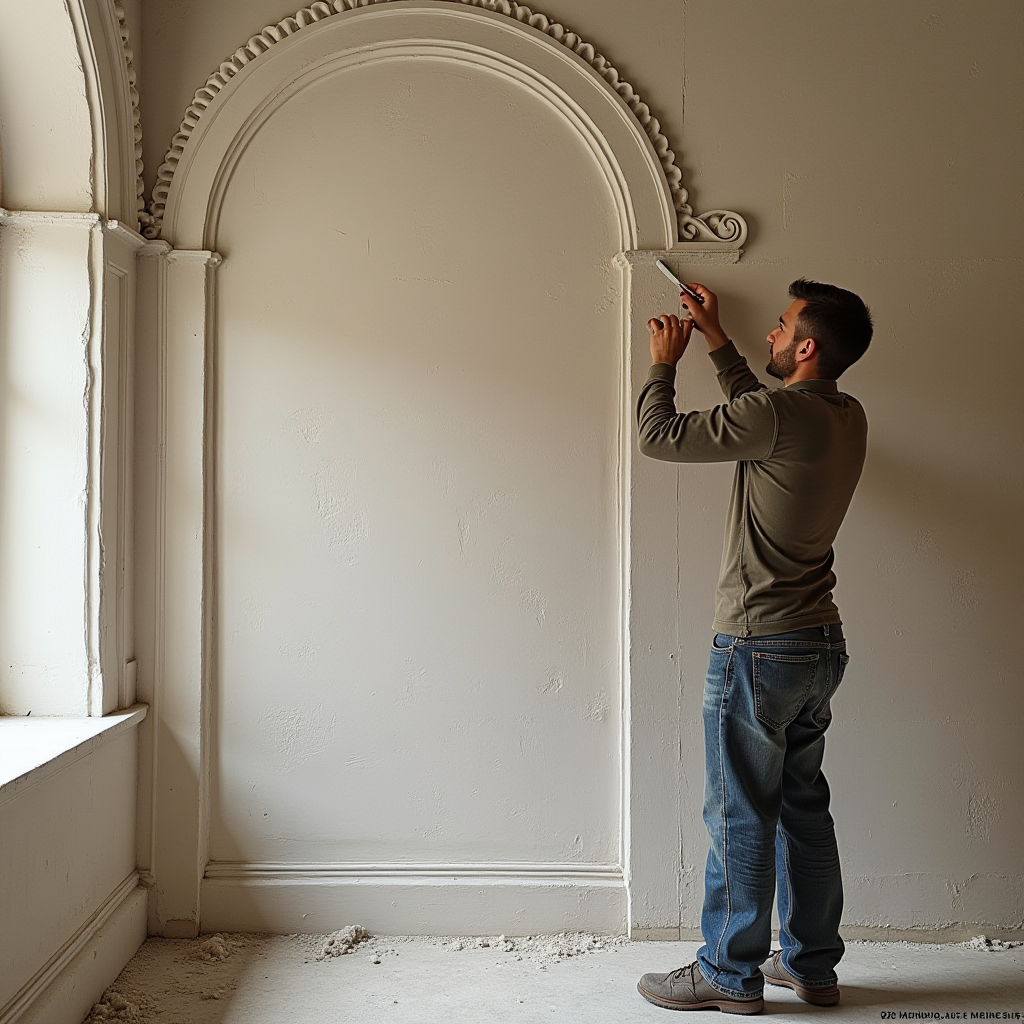 Процес реставрації історичної будівлі: відновлення ліпнини, фресок та архітектурних деталей майстрами-реставраторами